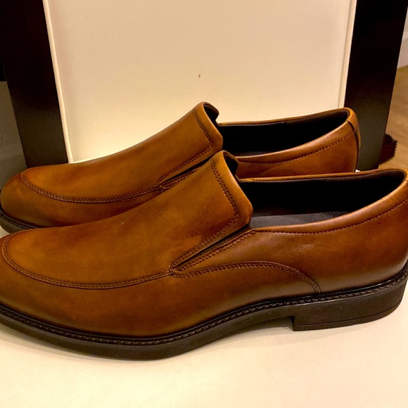 NWOT Gorgeous Mens Ecco Vitrus Leather Loafers Size 12-12.5 Made in Slovakia - Picture 3 of 11